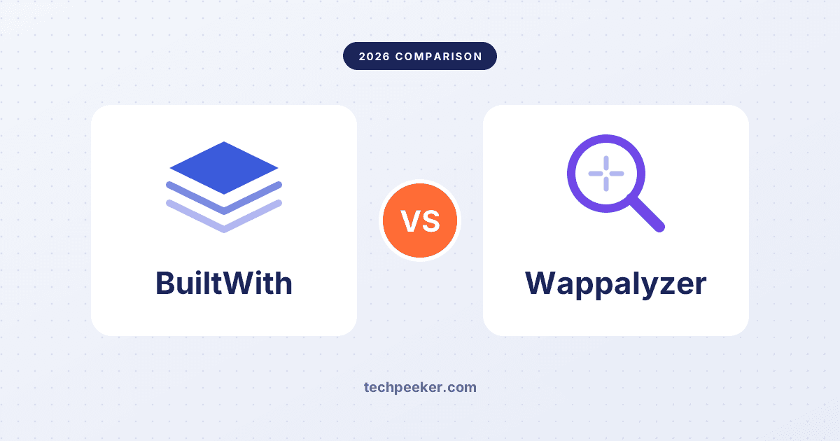 BuiltWith vs Wappalyzer 2026 comparison