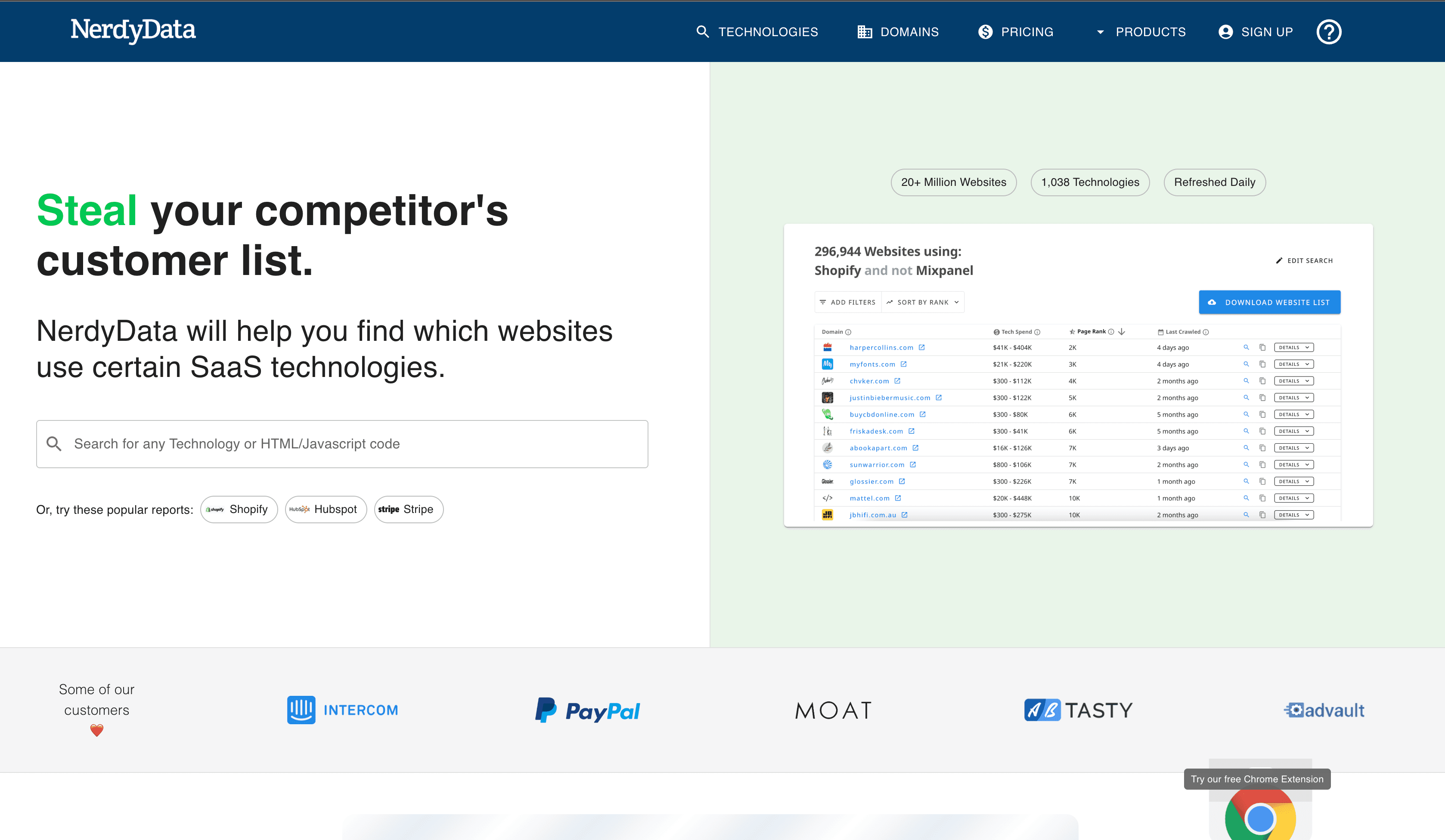 NerdyData source code search engine